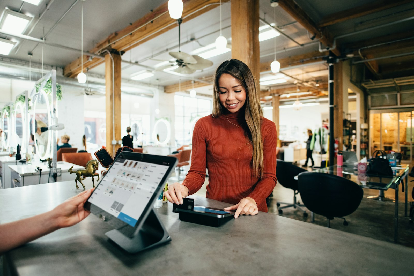 Photograph of a cafe counter