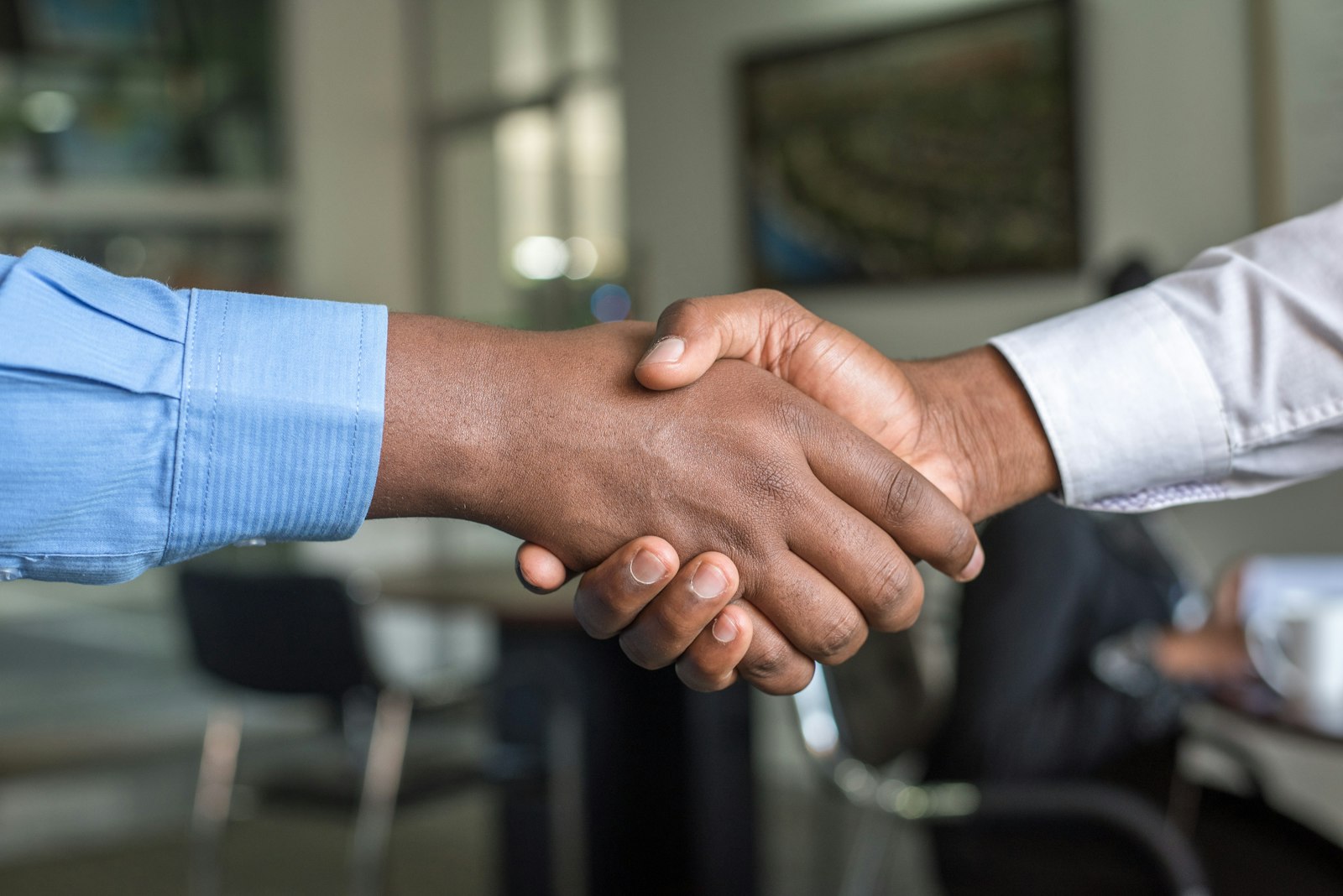 Photograph of people meeting