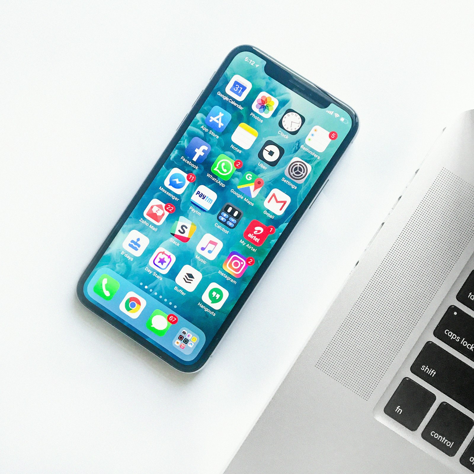 Photograph of a phone on a desk
