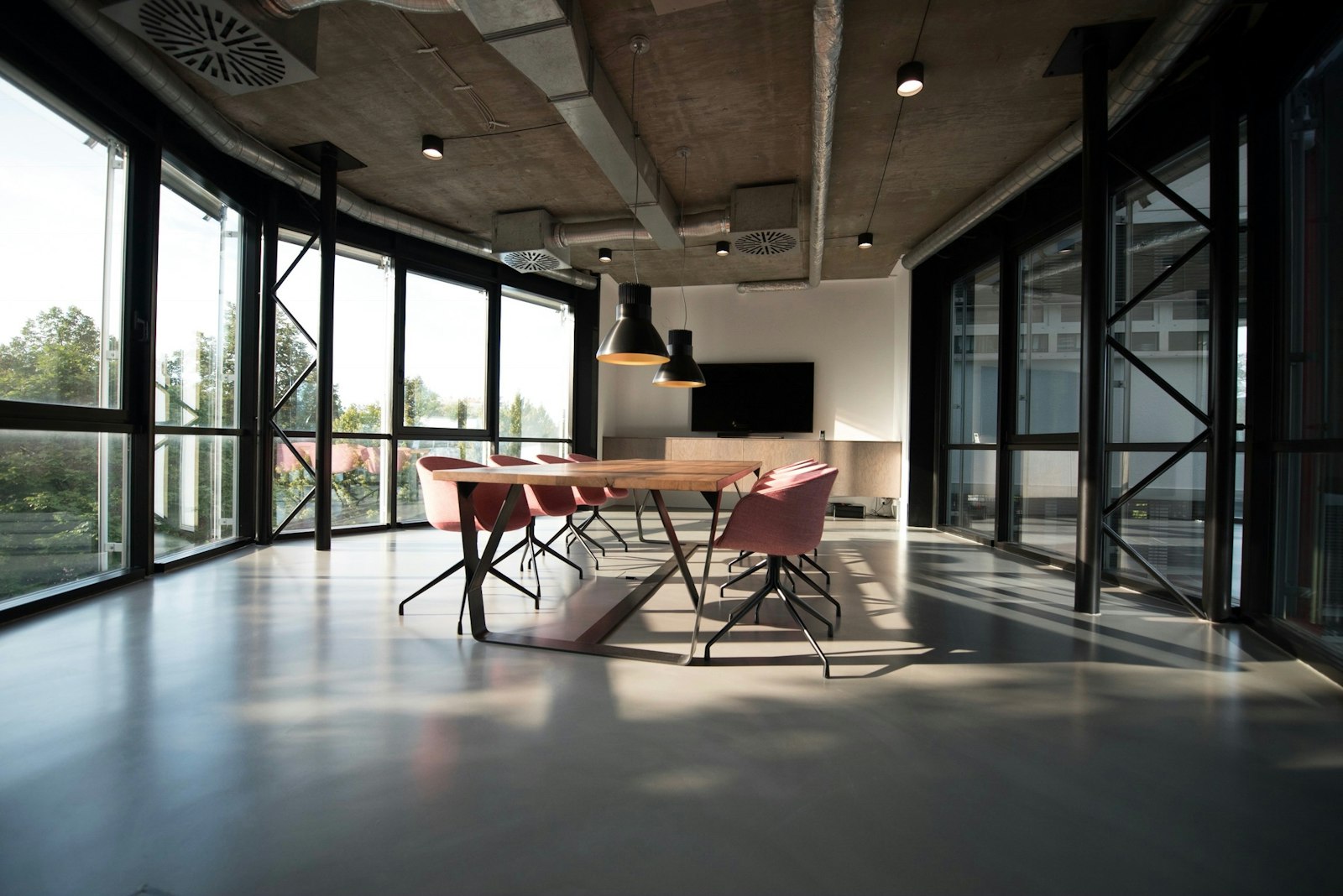 Photograph of an office window
